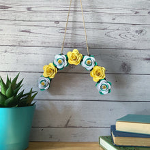 Load image into Gallery viewer, Yorkshire Rose Paper Flower Hanging Arch - Turn the Page Design