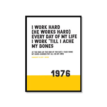 Load image into Gallery viewer, Song Lyrics Print - Somebody to Love - Queen - 1976 - JAM Artworks