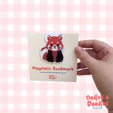 Load image into Gallery viewer, Bookmark - Red Panda Magnetic Bookmark - Animals and Books - Oodles & Doodles