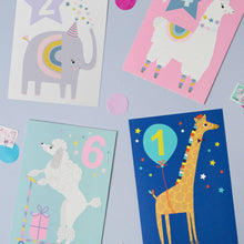 Load image into Gallery viewer, 1st Birthday Card - Joyful Giraffe - First Birthday Card - Mifkins