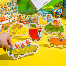 Load image into Gallery viewer, Greetings Card - Corn on the Cob Car - Die-cut Shaped Card - Studio Boketto