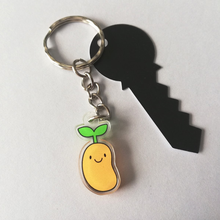Load image into Gallery viewer, Acrylic Keyring - Keep Bean You - Baked Bean Puns - Cute mini positivity key ring - By Kate Elford