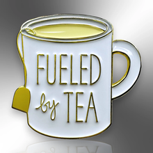 Load image into Gallery viewer, Enamel Pin - Fueled By Tea Pin Badge - The Little Pin Co