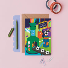 Load image into Gallery viewer, Greetings Card - Goal Machine Football Birthday Card - Mifkins - Football fans