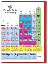 Load image into Gallery viewer, Greetings Card - Periodic Table of Swearing -Brainbox Candy - Sweary Card