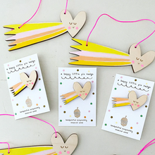 Load image into Gallery viewer, Heart Comet - Hanging Decoration - Squirrelbandit