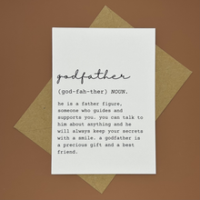 Load image into Gallery viewer, Godfather Definition Greeting Card - Swale Studios
