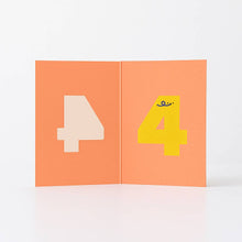 Load image into Gallery viewer, Greetings Card - Age 4 - Die Cut 4th Birthday Card - Rumble Cards