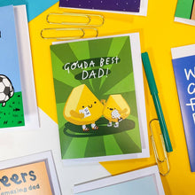 Load image into Gallery viewer, Gouda Best Dad Greeting Card - The Playful Indian - Dad Greetings Card - Fathers Day - Cheesy jokes