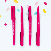 Load image into Gallery viewer, Pen - Believe in Yourself - Recycled Eco Ballpoint Pen - Motivational Stationery - Jeff and The Squirrel
