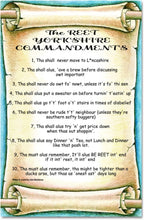 Load image into Gallery viewer, Tea Towel - The Reet Yorkshire Commandments - Yorkshire Gift Idea - The Hutch