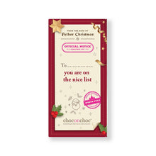 Load image into Gallery viewer, Milk Chocolate Bar - On the Nice List - Christmas Chocolate - Choc On Choc