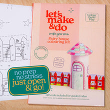 Load image into Gallery viewer, Crafting Kit for Children - Make Your Own Fairy House - 3D Kids Colouring Kit - Let's Make & Do