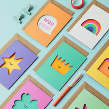 Load image into Gallery viewer, Greeting Card - Die Cut Happy Star - Congratulations / Well Done /Graduation - Rumble Cards