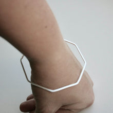 Load image into Gallery viewer, Octagon Bangle - Sterling Silver - Gemma Fozzard