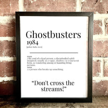 Load image into Gallery viewer, Movie Dictionary Description Quote Print - Ghostbusters - Movie Prints by Zwag