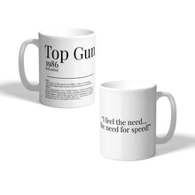 Load image into Gallery viewer, Movie Dictionary Description Quote Mug - Top Gun - Movie Prints by Zwag