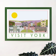 Load image into Gallery viewer, Visit York Landmarks Travel Inspired Poster Print - Sweetpea & Rascal - Yorkshire prints