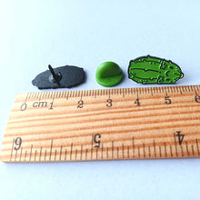 Load image into Gallery viewer, Enamel Pin - Little Pickle - Big Dill - Positive Pickle Pin - By Kate Elford