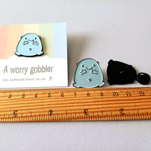 Load image into Gallery viewer, Enamel Pin - The Worry Gobbler - Anti-Anxiety Buddy - Positive Pin - By Kate Elford