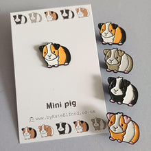 Load image into Gallery viewer, Enamel Pin - Mini Pig Pins - Lots of Colours - Guinea Pig Pin - By Kate Elford