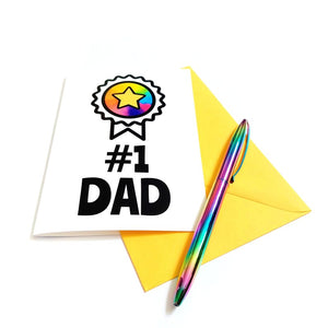 #1 Dad - Rainbow Card - Life is Better in Colour