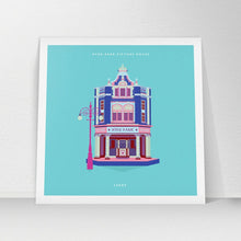 Load image into Gallery viewer, Hyde Park Picture House, Leeds - Square Print - Empty Insides Art