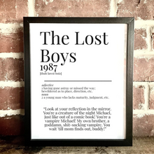Load image into Gallery viewer, Movie Dictionary Description Quote Print - The Lost Boys - Movie Prints by Zwag