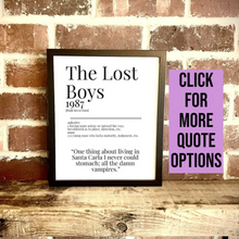 Load image into Gallery viewer, Movie Dictionary Description Quote Print - The Lost Boys - Movie Prints by Zwag