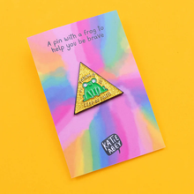 Load image into Gallery viewer, Enamel Pin - The Leap of Faith Frog - Katie Abey