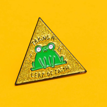 Load image into Gallery viewer, Enamel Pin - The Leap of Faith Frog - Katie Abey