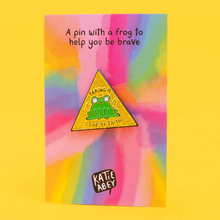 Load image into Gallery viewer, Enamel Pin - The Leap of Faith Frog - Katie Abey