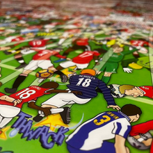 Load image into Gallery viewer, Manchester United Mishmash – The History of The Red Devils in One Image - Nostalgia Print - The Mishmash Man