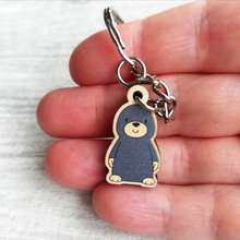 Load image into Gallery viewer, Wooden Keyring - The Motivational Mole - Cute key ring - By Kate Elford