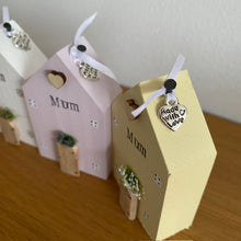 Load image into Gallery viewer, Mum's House - Wooden Cottage Magnet - Various Colours - Tina's Lovely Creations