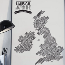 Load image into Gallery viewer, A Musical Map of the Britsh Isles - A3 Print - Rich Storey Designs