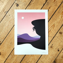 Load image into Gallery viewer, Edge of the Edge - Digital Print - Climbing themed art print - Or8 Design
