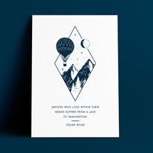 Load image into Gallery viewer, Print - A3 - Lack of Imagination - Oscar Wilde Literary Print - Blush and Blossom