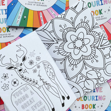 Load image into Gallery viewer, The Positive Colouring Book - A Dose of Reminders - positive and uplifting designs to colour in
