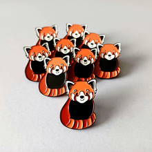 Load image into Gallery viewer, Enamel Pin - The Restful Red Panda - Positive Pin - By Kate Elford