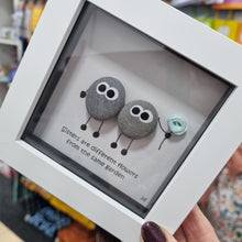 Load image into Gallery viewer, Sisters Are Different Flowers from The Same Garden - Sister Pebble Art Frame - Pebbled19