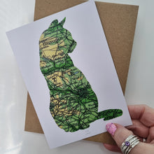Load image into Gallery viewer, Vintage Map silhouette cards - Yorkshire and Leeds - Studio Seven