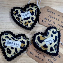 Load image into Gallery viewer, Pocket Hug - Fabric Heart Hugs with lots of sayings - Quirky Threads Art