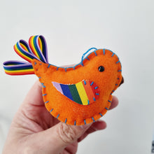 Load image into Gallery viewer, Bird - Rainbow Felt Bird Decoration - Lots of Colours - Quirky Threads Art
