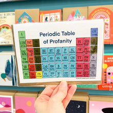 Load image into Gallery viewer, Greetings Card - The Periodic Table of Profanity - Rude/Funny Greeting Card - Sweary Cards - The Hutch
