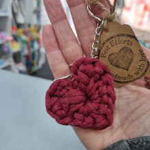 Load image into Gallery viewer, Crochet Heart Keyring - Best Efforts
