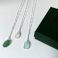 Load image into Gallery viewer, Sea Glass Necklace - Satellite Chain - Sterling Silver - various colours - Fayth Seaglass