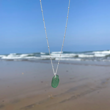 Load image into Gallery viewer, Sea Glass Necklace - Satellite Chain - Sterling Silver - various colours - Fayth Seaglass