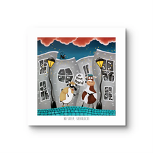Load image into Gallery viewer, Print - No Sheep Sherlock! - Sheep Puns - Sherlock Holmes - Mervyn Tay Art