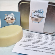Load image into Gallery viewer, Relax Solid Moisturiser Bar - Little Shop of Lathers - handmade body bar